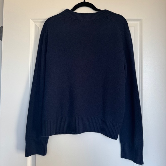 NWT! | QUINCE Mongolian Cashmere Oversized Crewneck Sweater | True Navy | Medium - Picture 4 of 12